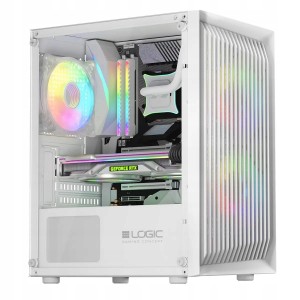 Logic Atos ARGB White Mini Tower, 3x 120MM, 1x USB 3.0, 2x USB 2.0