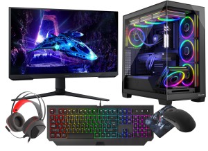 VIST Stellar Sistem PC Ryzen 7 8700F, Ram 32GB, NVIDIA GeFroce RTX 5070, SSD 1TB M.2, WIFI, LCD 24 180Hz, Windows 11 Pro preinstalat