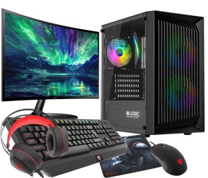 VIST Atos Sistem PC Ryzen 7 5700X, Ram 32GB, NVIDIA GeFroce RTX 5060, SSD 1TB M.2, WIFI, 27", Windows 11 Pro preinstalat
