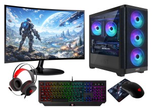 VIST Sistem PC Core i5 14400F, Ram 32GB, NVIDIA GeForce RTX 5060, SSD 1TB M.2, WiFi6, BT, LCD 27, Windows 11 Pro preinstalat