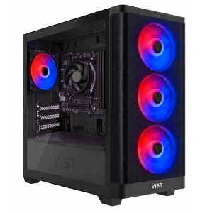 VIST Sistem PC ARGB Ryzen 5 4600G, Ram 16GB, AMD Radeon RX VEGA, SSD 500 GB M.2, WIFI, Windows 11 Pro preinstalat